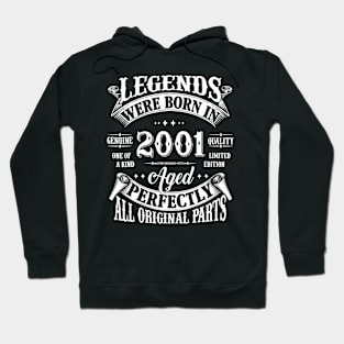 23Rd Birthday Tee 23 Years Old Legends Born In 2001 Hoodie